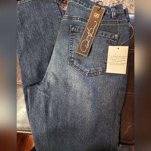 NWT DG2 Diane Gilman Classic Stretch  Denim Dark Blue 6